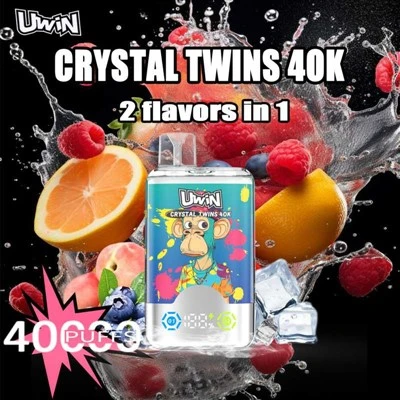 Uwin Crystal Twins 40000 Puffs نكهات مزدوجة