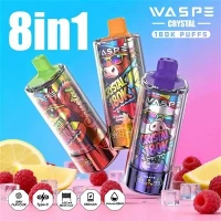Waspe Crystal 8 في 1 180K Puffs