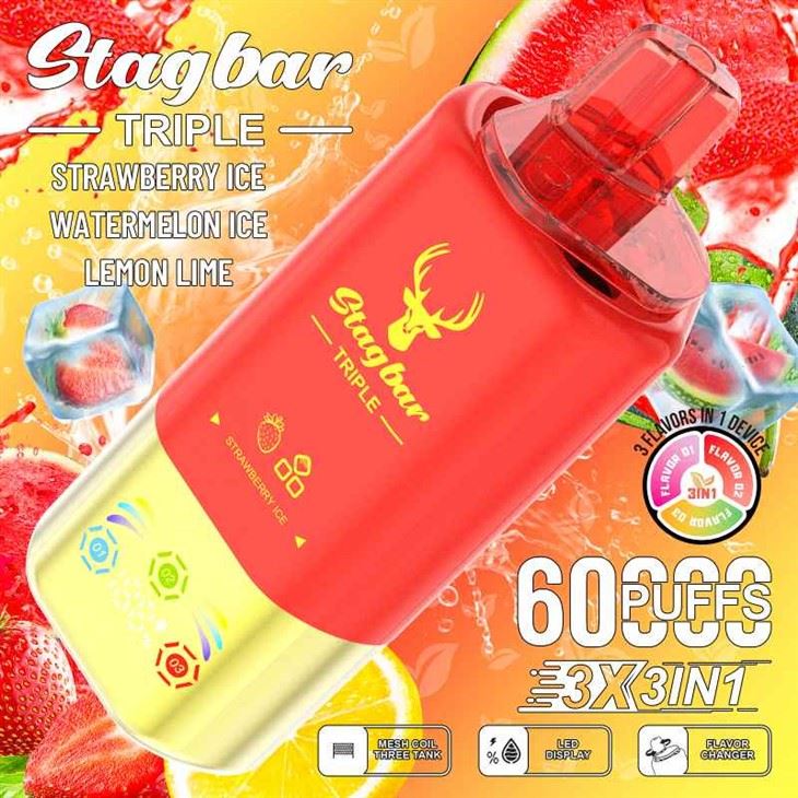 Bar Stag Triple 60000 3 في 1 نكهة